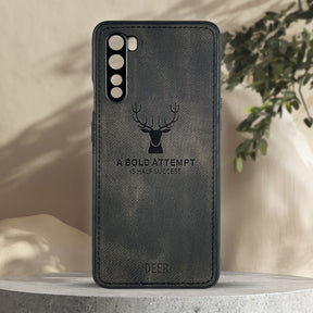 Oneplus Nord Deer Series Hand-Stitched Cotton Textile Ultra Soft-Feel Shock-proof Water-proof Back Cover