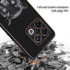 OnePlus 10 Pro New Luxury Embroidery Soft Leather Back Case Cover