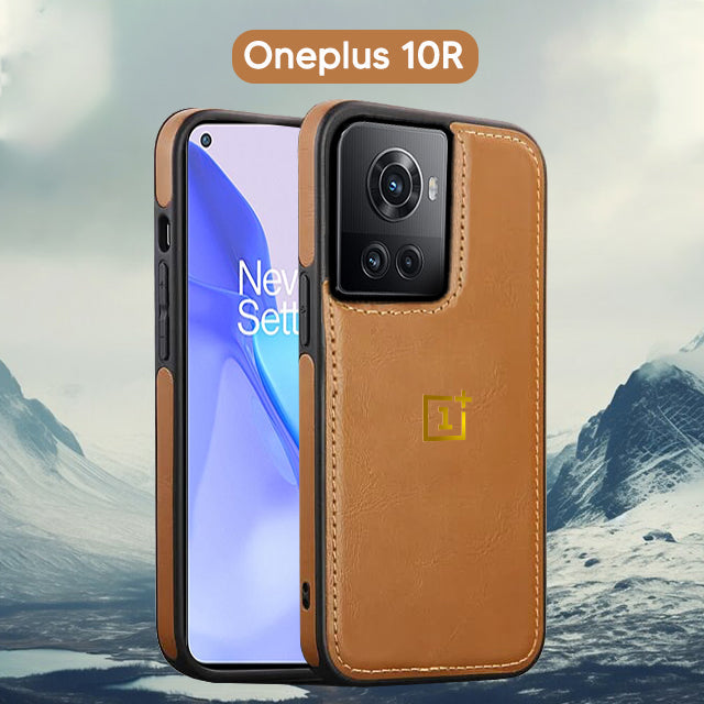 OnePlus Series Models Luxurious Leather Stitched Protective Back Case