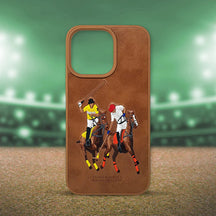 iPhone 13/13pro/13pro max Jockey Series Genuine Santa Barbara Leather Case