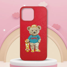 Santa Barbara Polo Bear Case Cover for Apple iPhone 13/13pro/13promax-Red