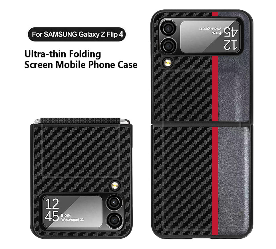 Galaxy Z Flip 4 Case, Super-Light and Ultra-Thin Aramid Fiber Shockproof Protection Cover Case