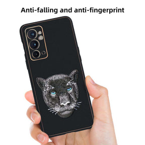 OnePlus 9RT 5G New Luxury Embroidery Soft Leather Back Case Cover