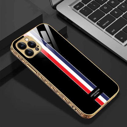 Tempered Shop iPhone-12 pro max- Designer Strips Guarding Glass Back Case/Cover