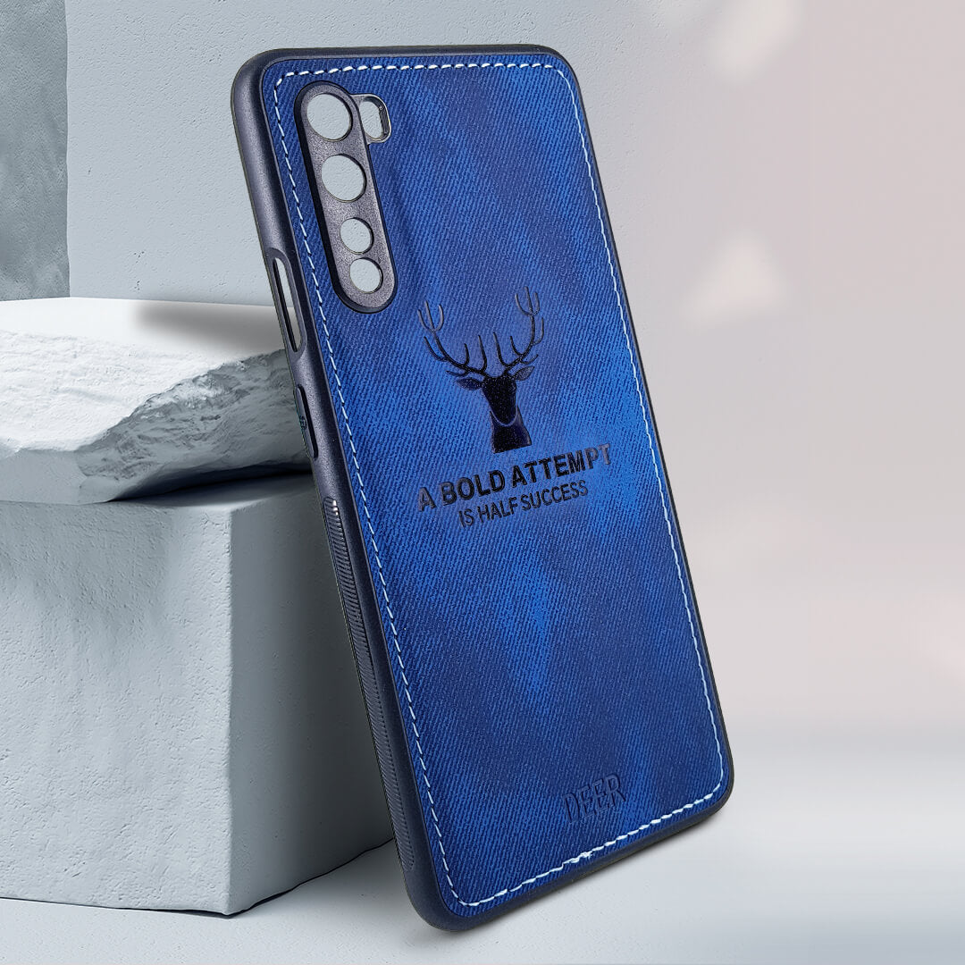 Oneplus Nord Deer Series Hand-Stitched Cotton Textile Ultra Soft-Feel Shock-proof Water-proof Back Cover