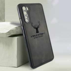 Oneplus Nord Deer Series Hand-Stitched Cotton Textile Ultra Soft-Feel Shock-proof Water-proof Back Cover