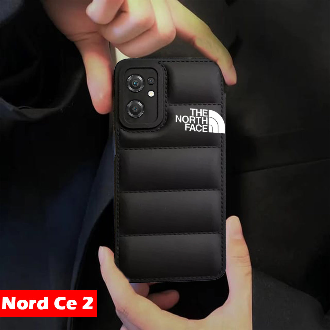 The North Face Puffer Edition Black Bumper Back Case For Nord CE 2 5G