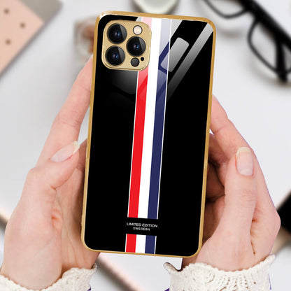 Tempered Shop iPhone-12 pro max- Designer Strips Guarding Glass Back Case/Cover