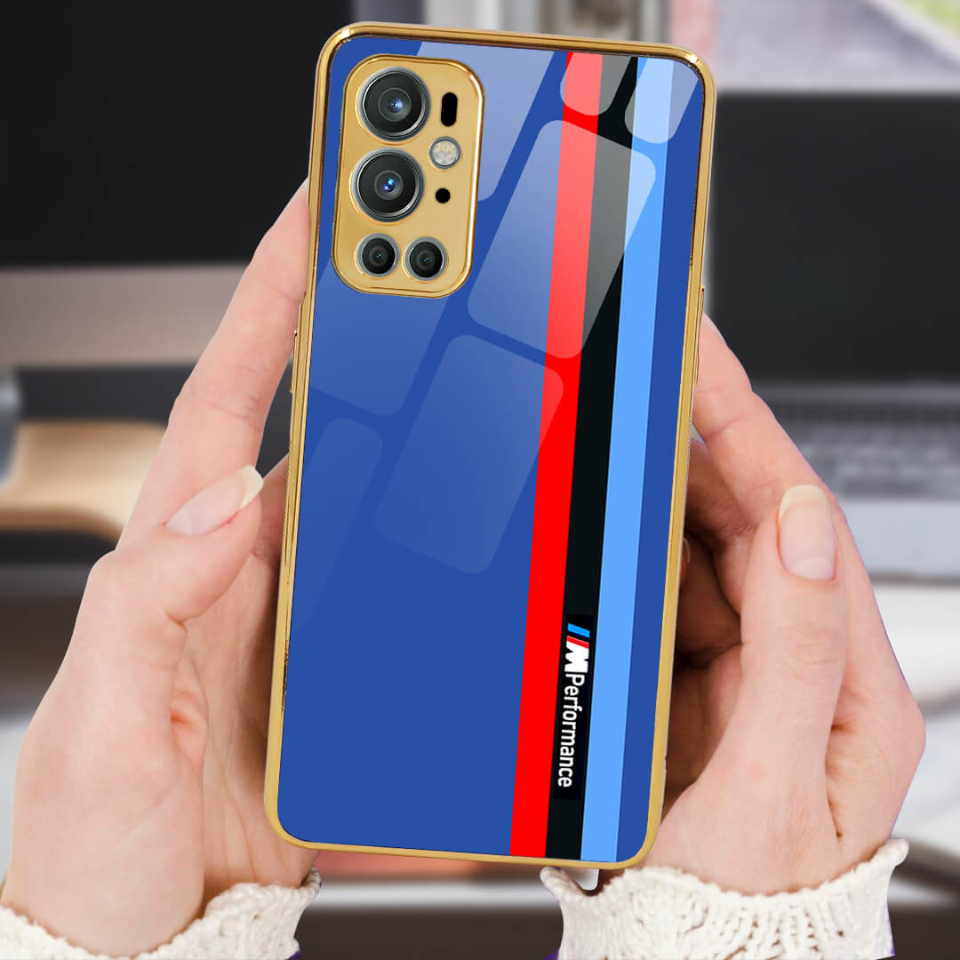 Tempered Shop- OnePlus 9 Pro Blue Flawless Pattern Glass Protective Case/Cover