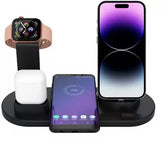 4 in 1 Rotatable Wireless Charger Dock For iPhone/Micro USB Phone/Type-C Phone