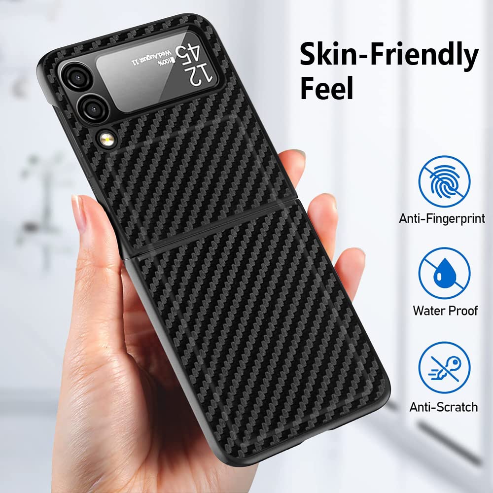 Galaxy Z Flip 4 Case, Super-Light and Ultra-Thin Aramid Fiber Shockproof Protection Cover Case