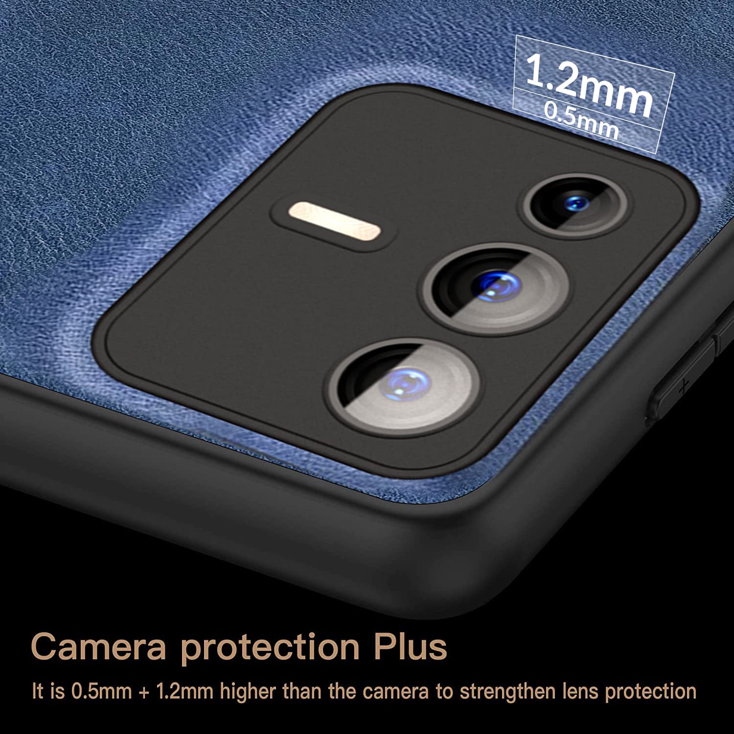 Vivo V23 5G VINTAGE PU LEATHER PROTECTIVE BACK CASE