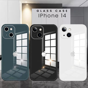 iPhone 14 Ultra-Shine Luxurious Glass Case With Camera Protection