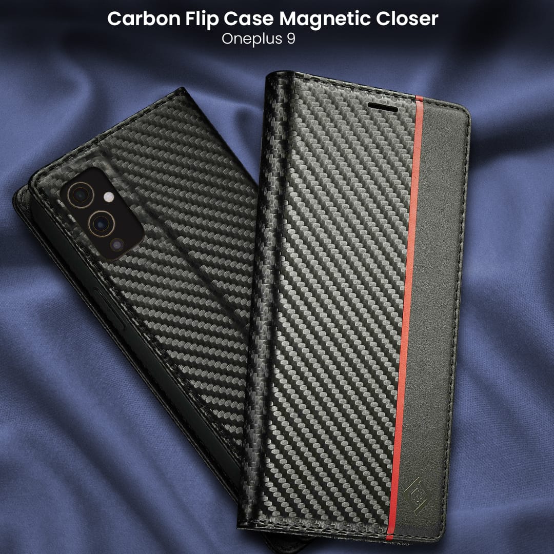 OnePlus 9 Retro PU Leather Card Slots Flip Stand Case With Magnetic Closure