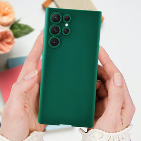 Samsung Galaxy S23 Ultra Luxury Color Silicone Protective Case Back Cover-Burgendy