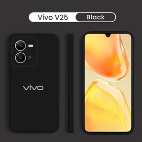 Vivo V25 5G Liquid Silicone Velvet-Touch Silk Finish Protective Back Case