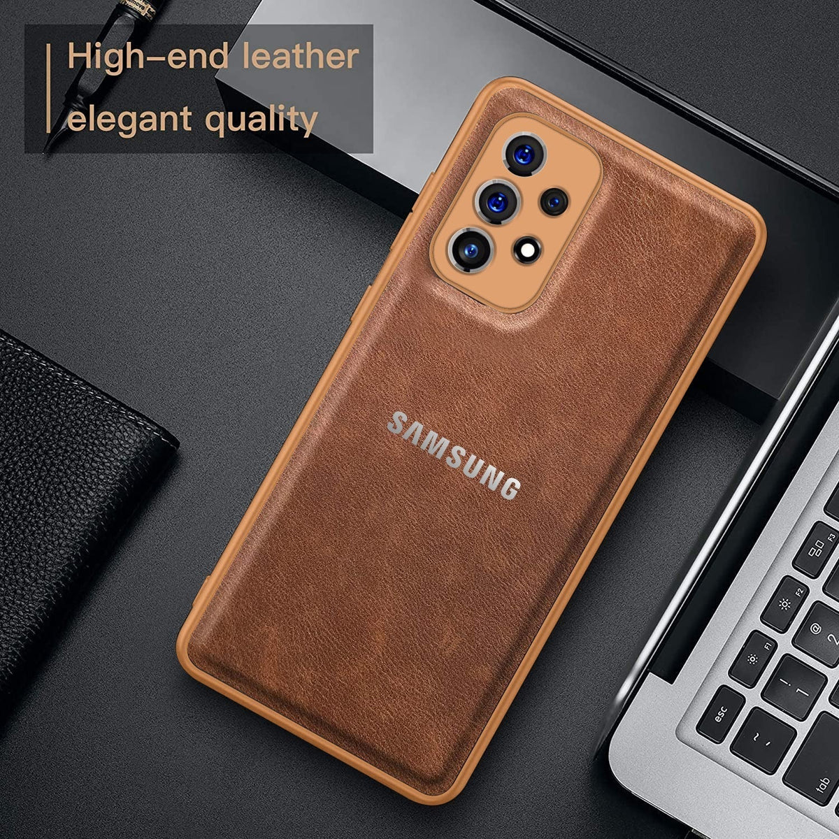 Galaxy A52s 5G VINTAGE PU LEATHER PROTECTIVE BACK CASE