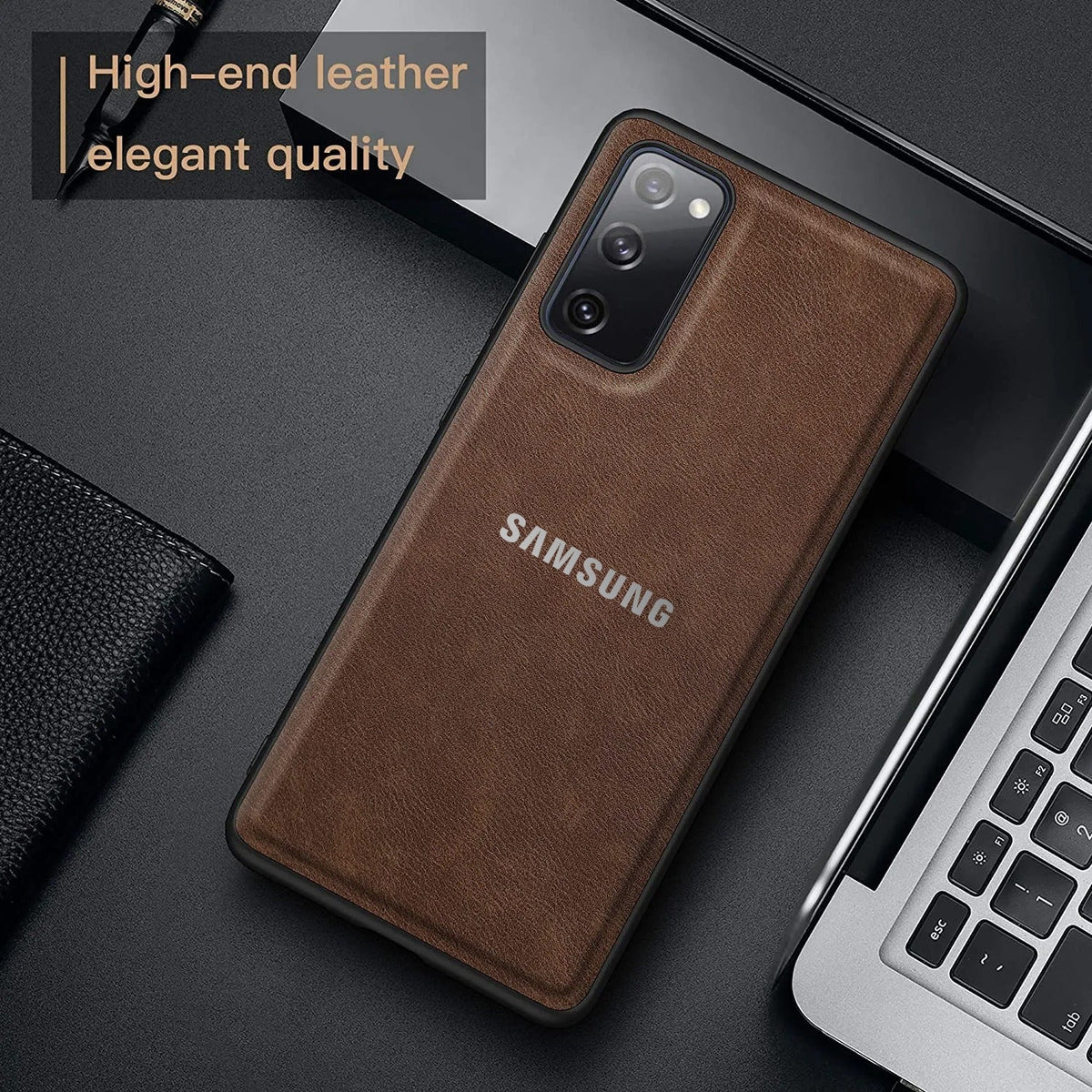 Galaxy S20 FE/S21 FE 5G VINTAGE PU LEATHER PROTECTIVE BACK CASE