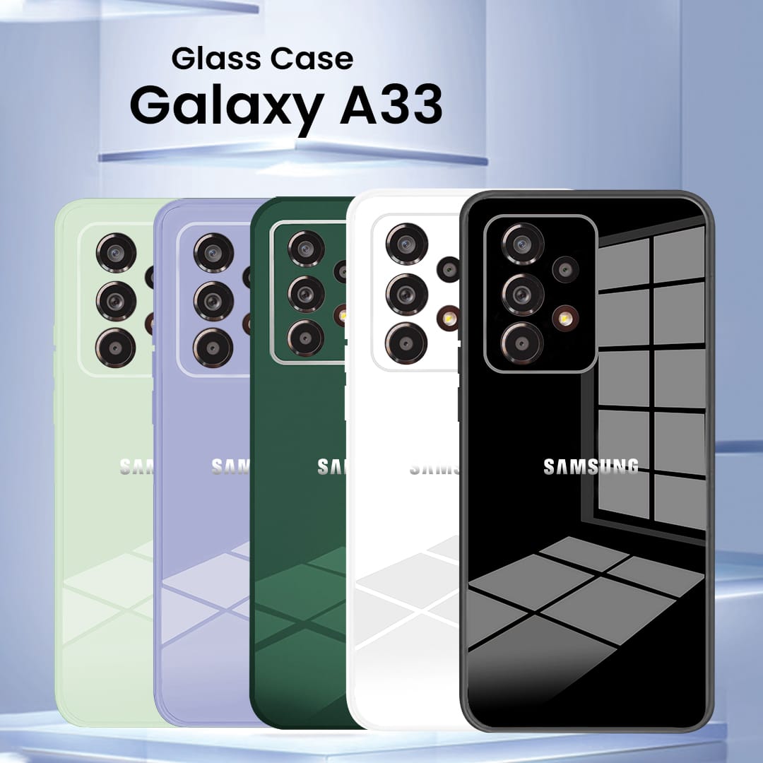 Galaxy A33 5G Luxurious Glass Case With Camera Protection Back Cover