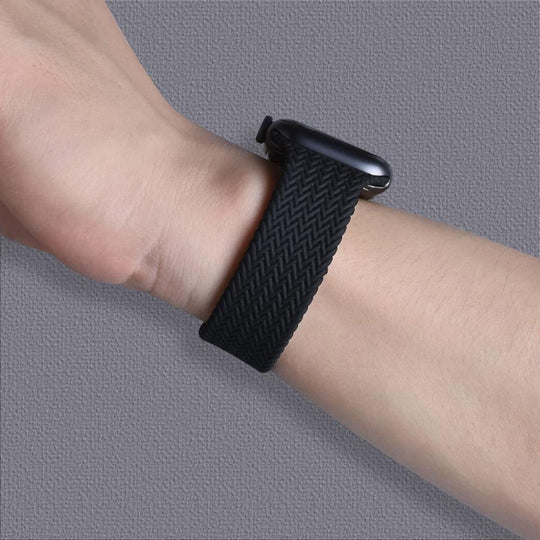 Braided Solo Loop Band For Apple iWatch Strap-Black