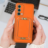 OnePlus Nord CE 5G Luxe Design PU Leather Back Case With Back Stand(Orange)