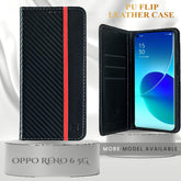 Oppo Reno 6 5 GRetro PU Leather Card Slots Flip Stand Case With Magnetic Closure